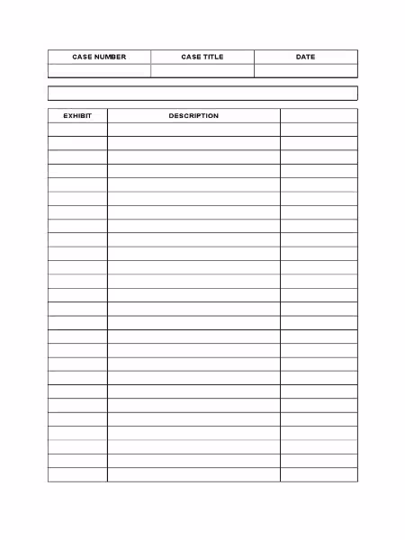 exhibit-list-template