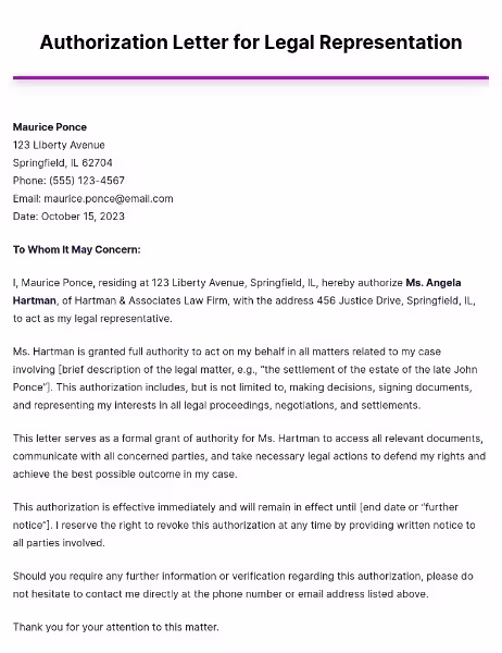 Understanding the Importance of a Legal Representation Letter